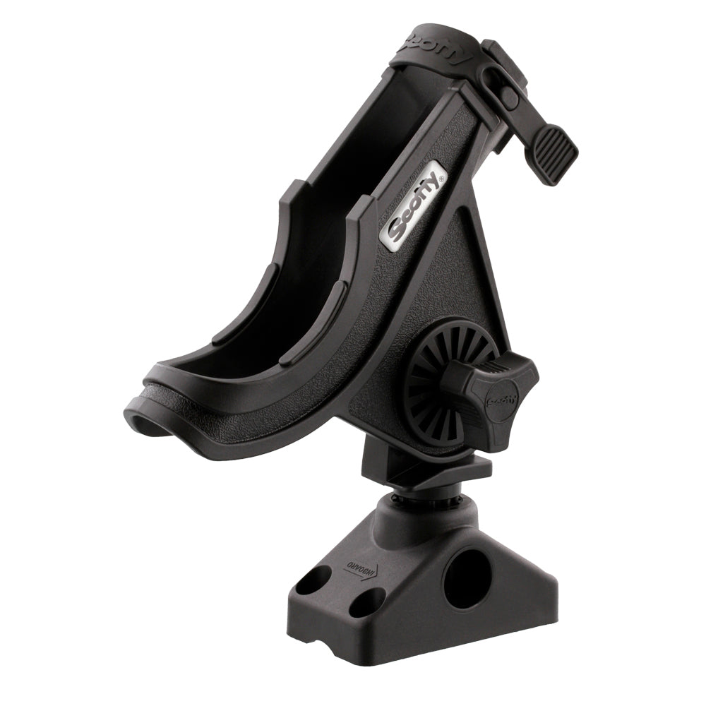 Scotty 280 Bait Caster/Spinning Rod Holder w/241 Deck/Side Mount - Black [280-BK]