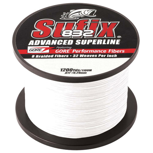 Sufix 832 Advanced Superline Braid - 10lb - Ghost - 1200 yds [660-310GH]