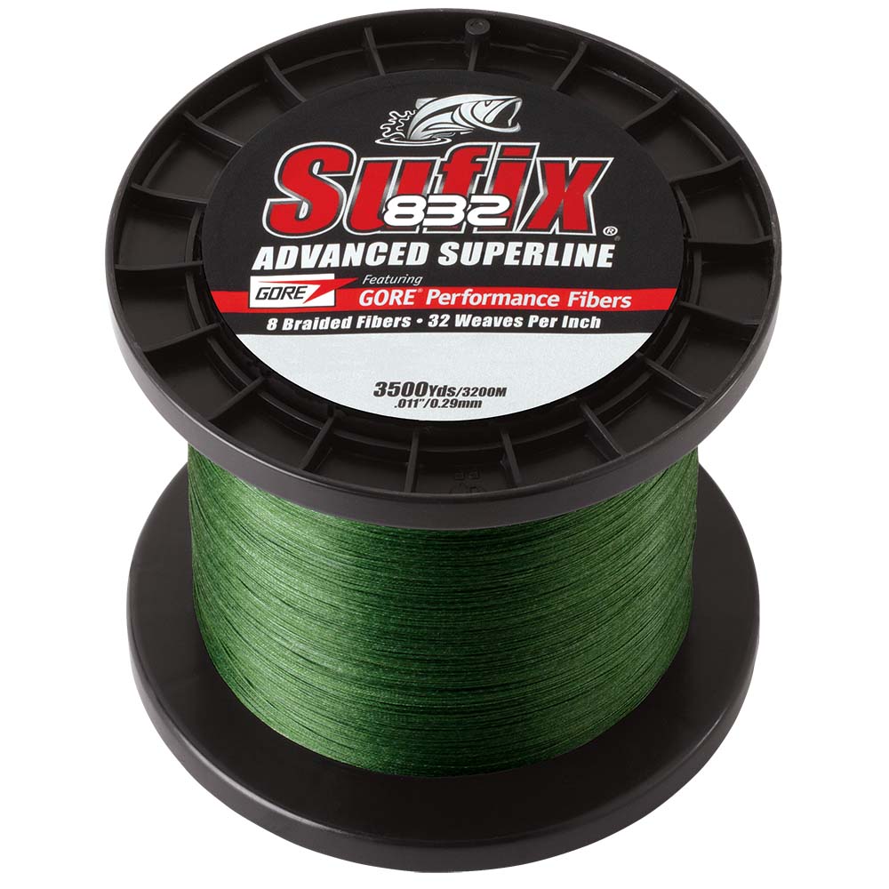 Sufix 832 Advanced Superline Braid - 20lb - Low-Vis Green - 3500 yds [660-420G]